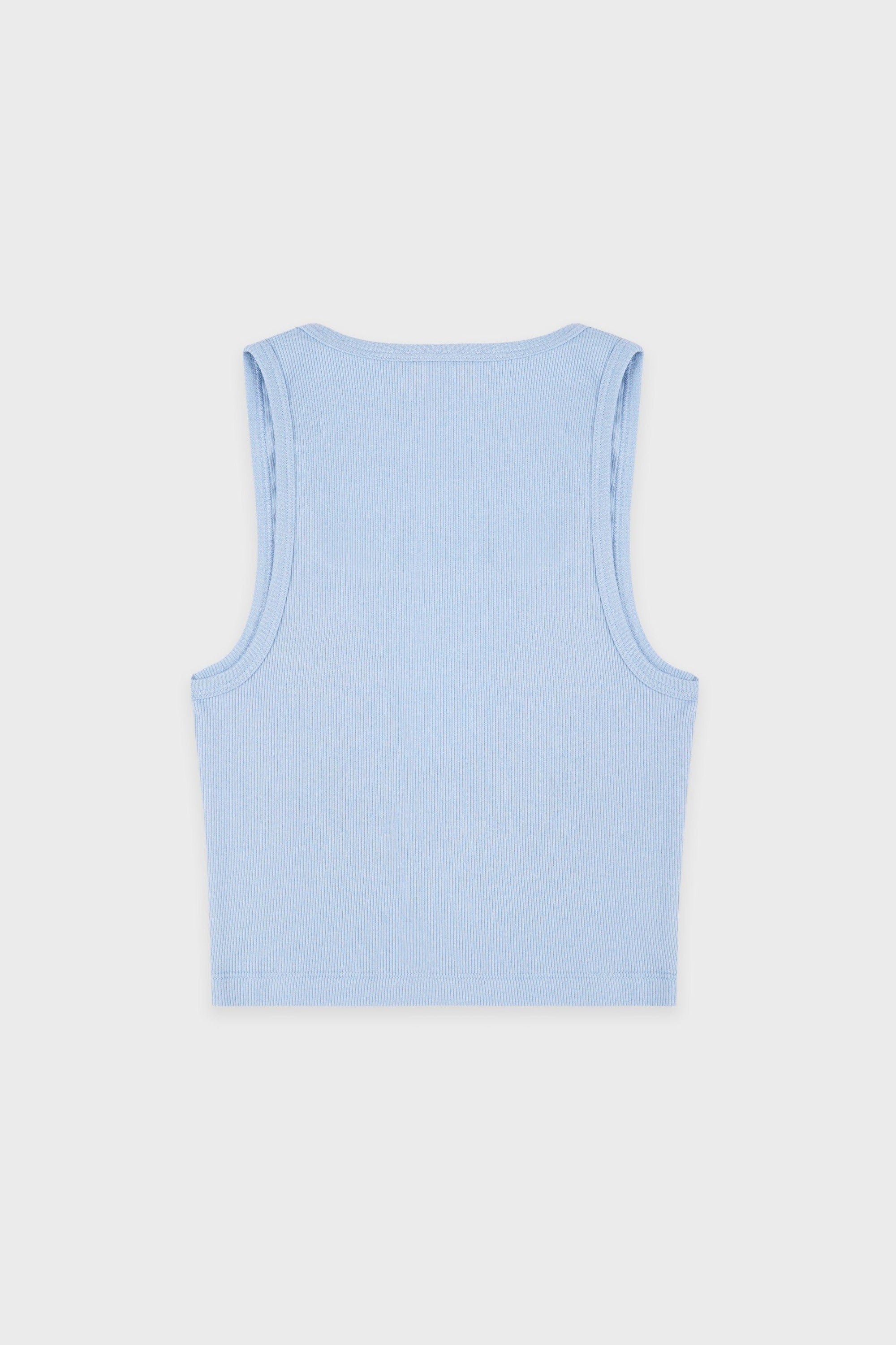 Juicy Crown Ribbed Tank - Sky Blue