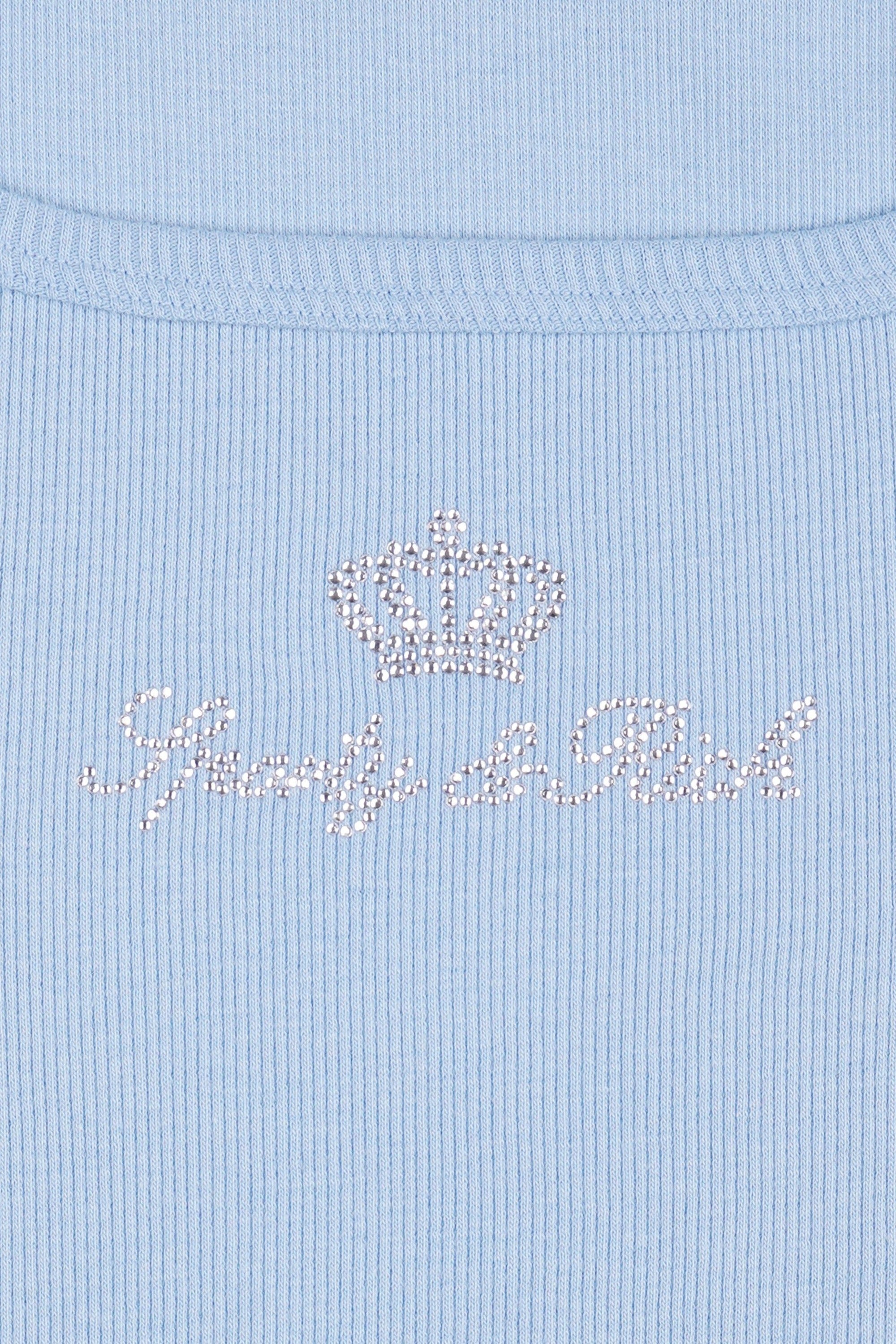 Juicy Crown Ribbed Tank - Sky Blue