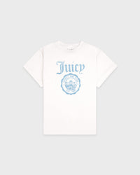 T-shirt Juicy Emblem Essentials - Blanc/Bleu ciel
