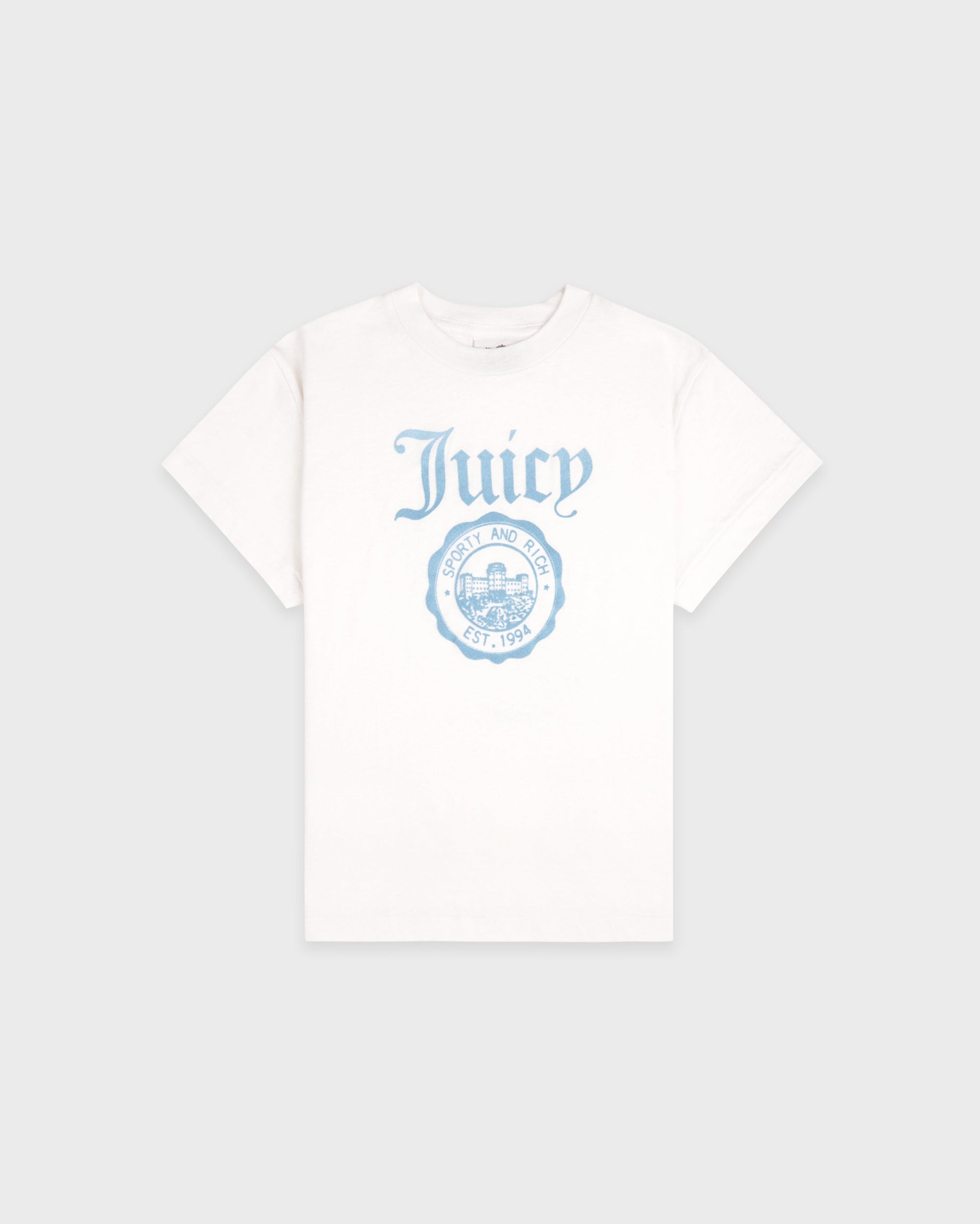 T-shirt Juicy Emblem Essentials - Blanc/Bleu ciel