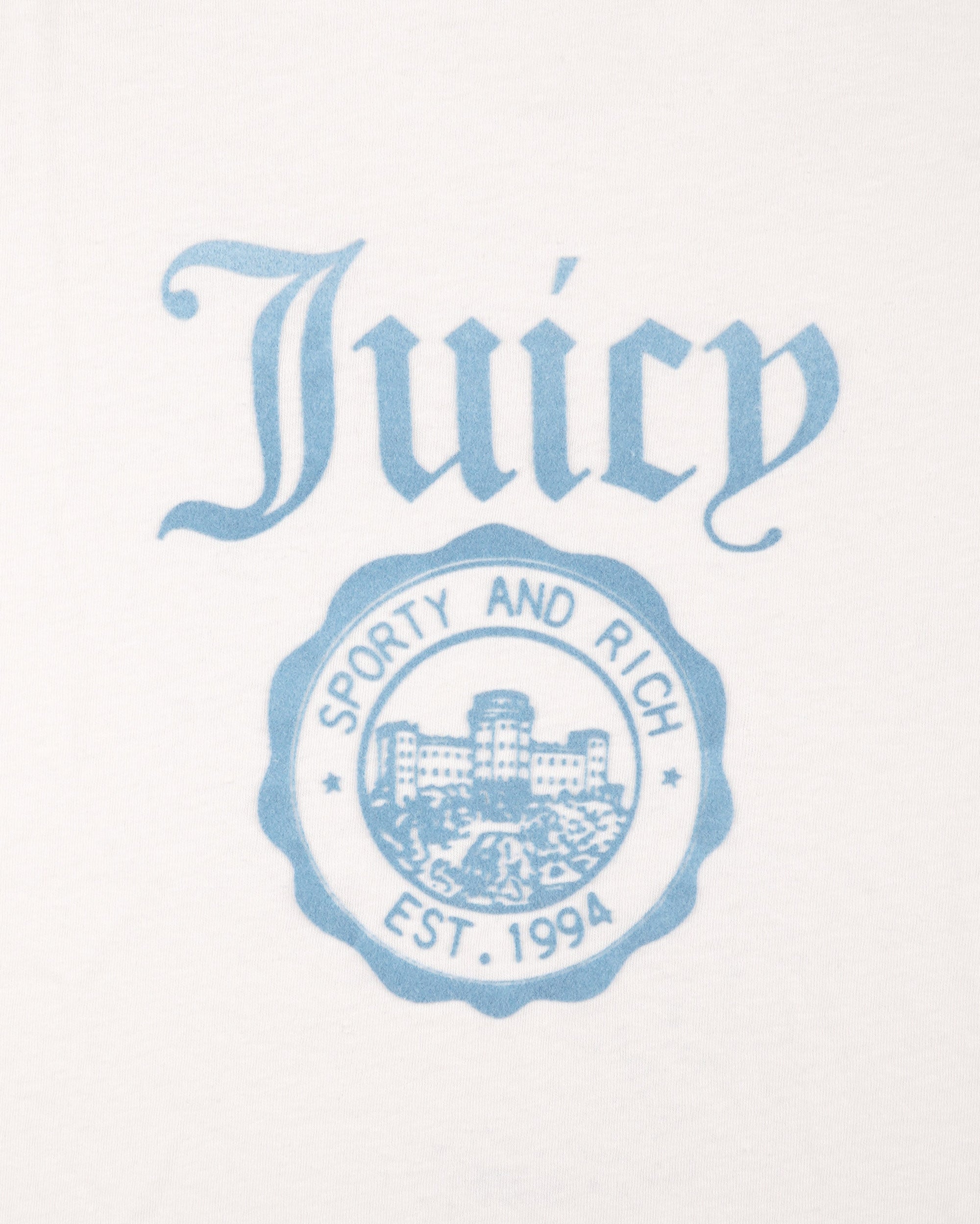 T-shirt Juicy Emblem Essentials - Blanc/Bleu ciel
