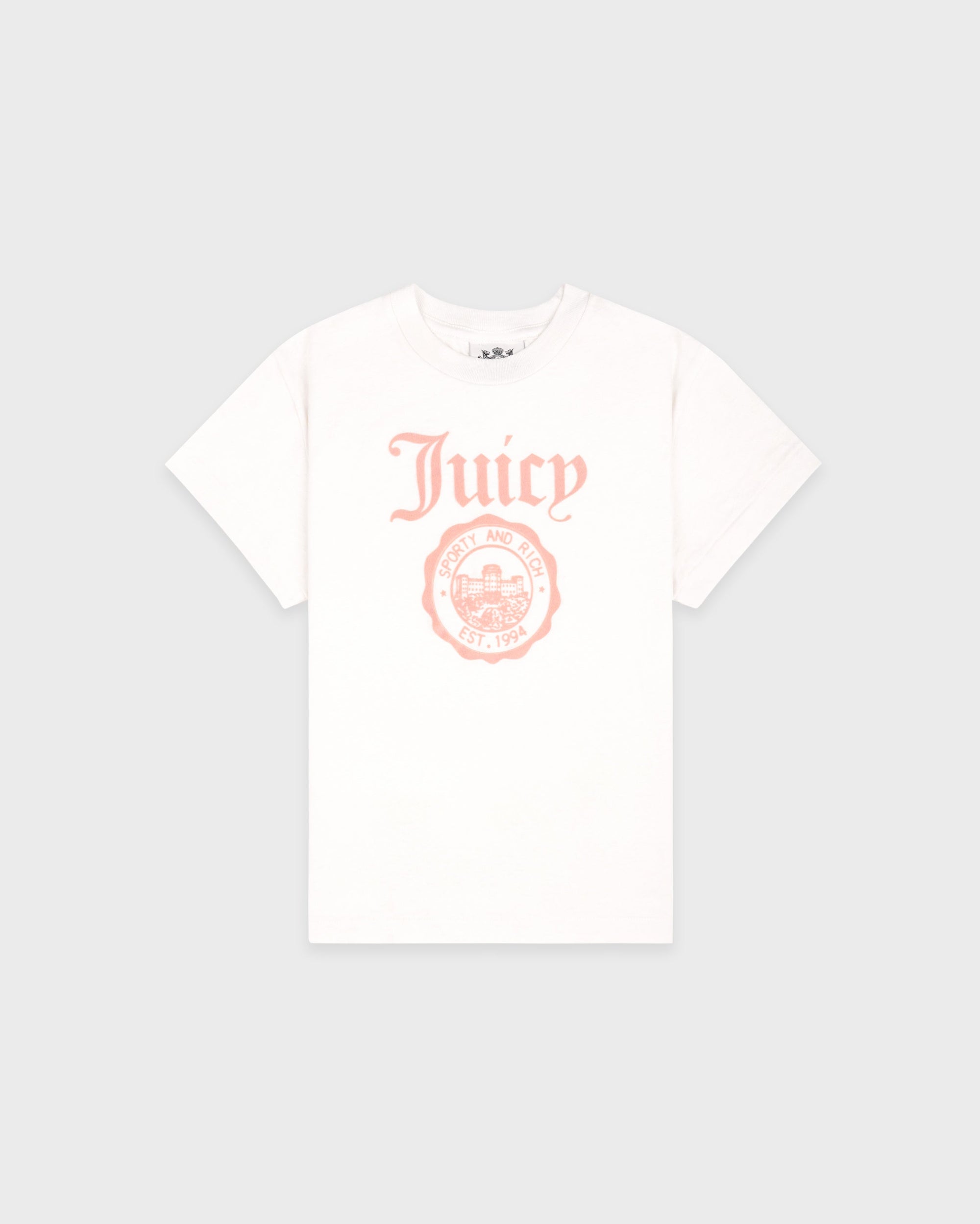 T-shirt Juicy Emblem Essentials - Blanc/Rose