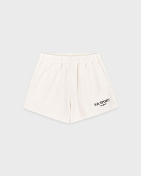 Short disco brodé SR Sport - Écru