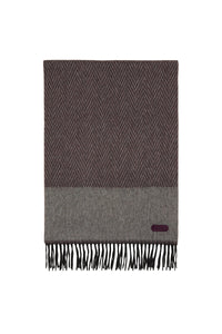 Houndstooth cashmere scarf - Deep Cherry