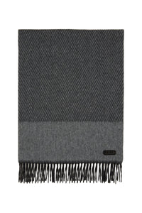 Écharpe à chevrons en cachemire - Charcoal