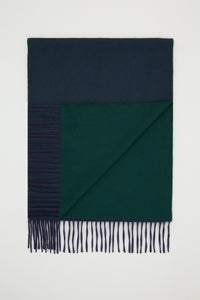 Écharpe en cachemire - Dark Navy & Dark Green