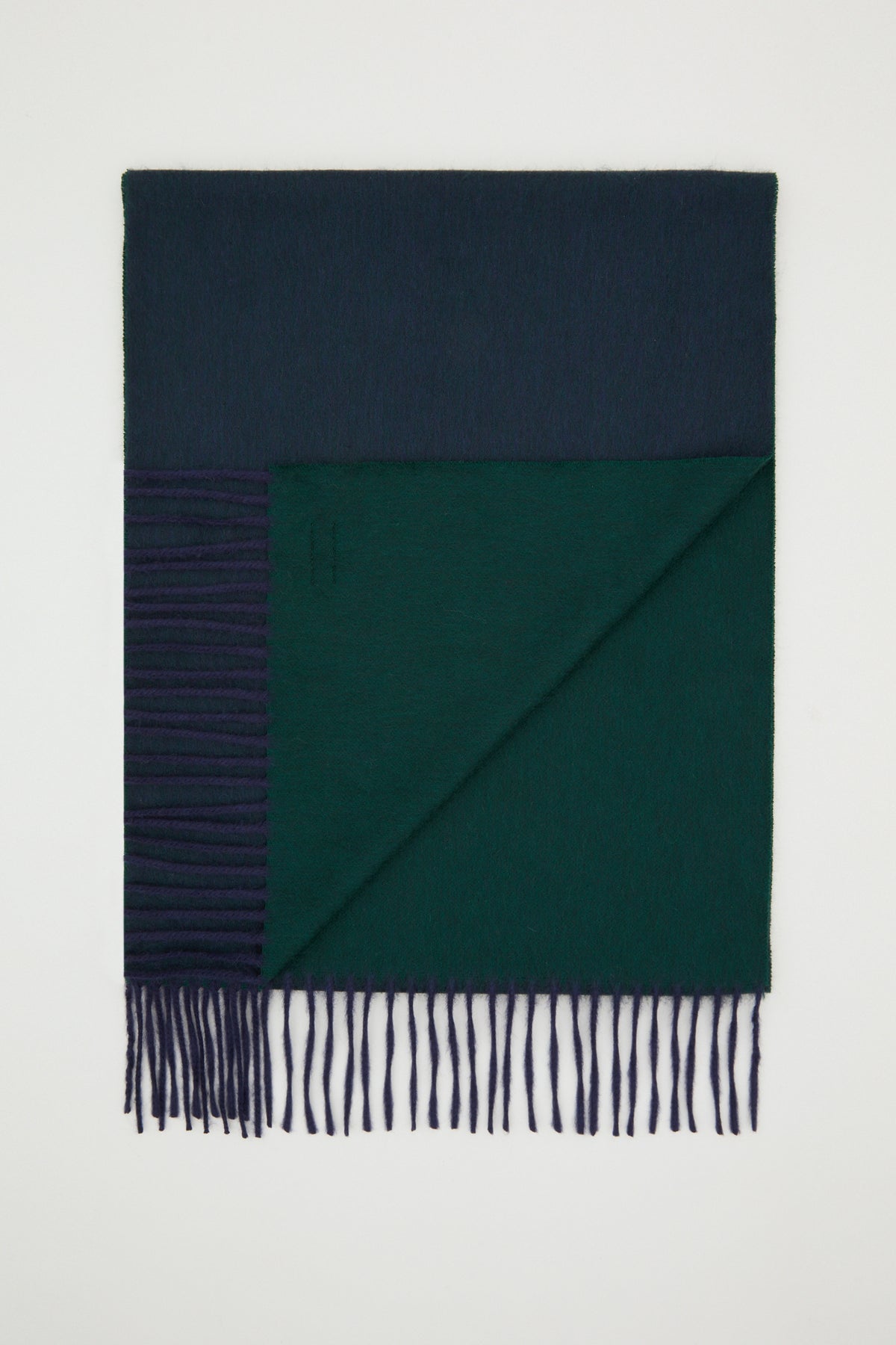 Écharpe en cachemire - Dark Navy & Dark Green