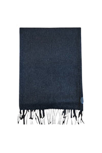 Fringed scarf in a cashmere and silk blend - Charcoal