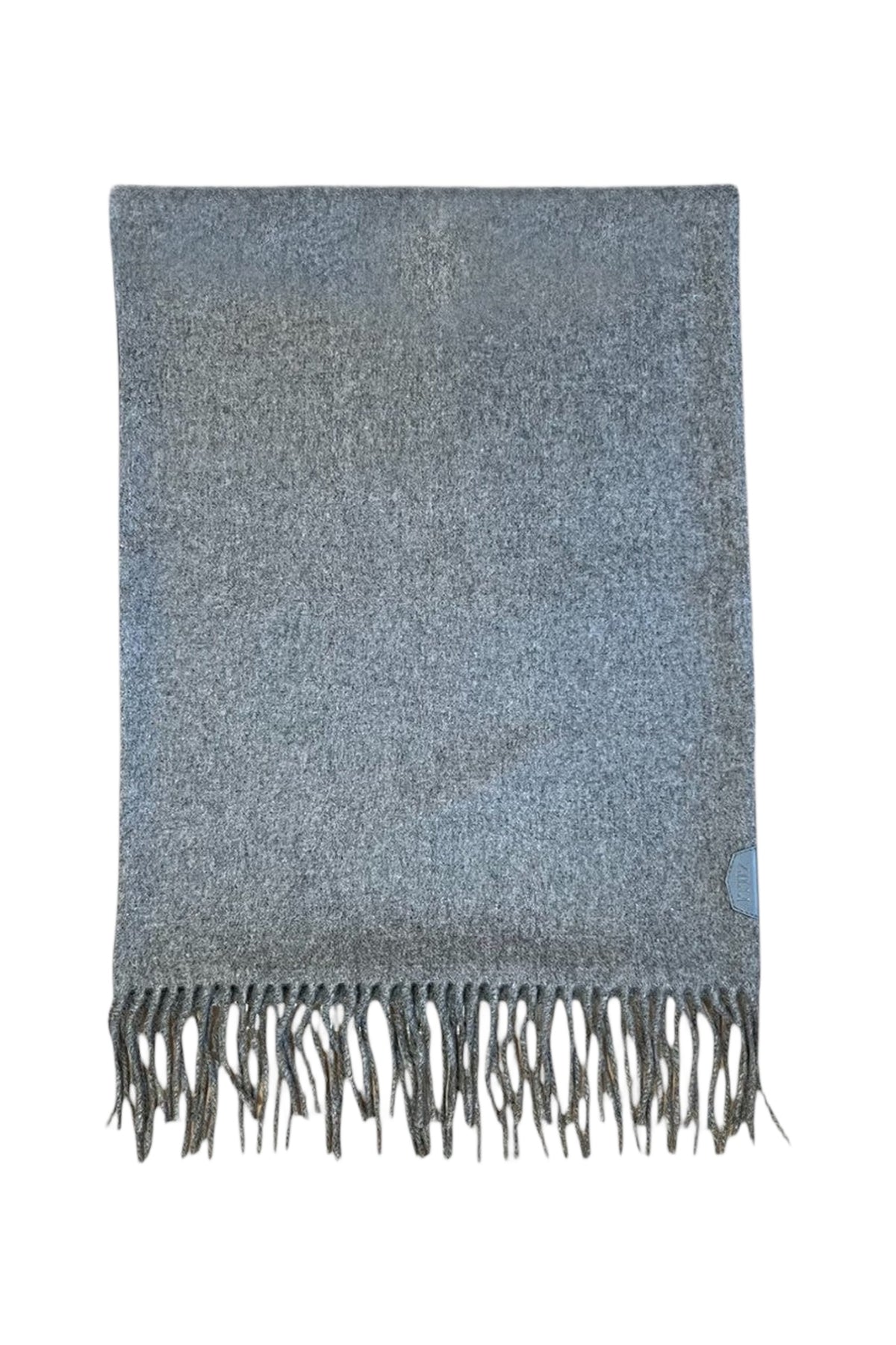 Écharpe à franges en cachemire et soie mélangée - Soft Grey