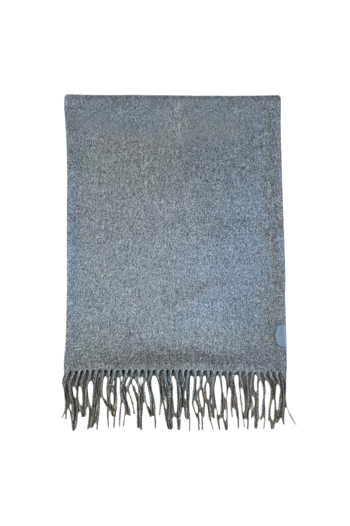 Écharpe à franges en cachemire et soie mélangée - Soft Grey