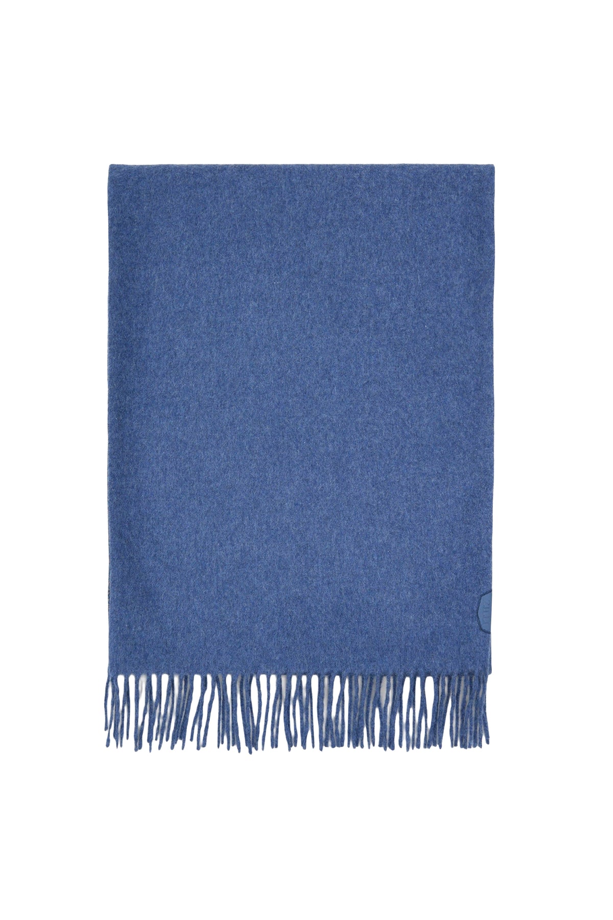 Écharpe à franges en cachemire et soie mélangée - Smoke Blue
