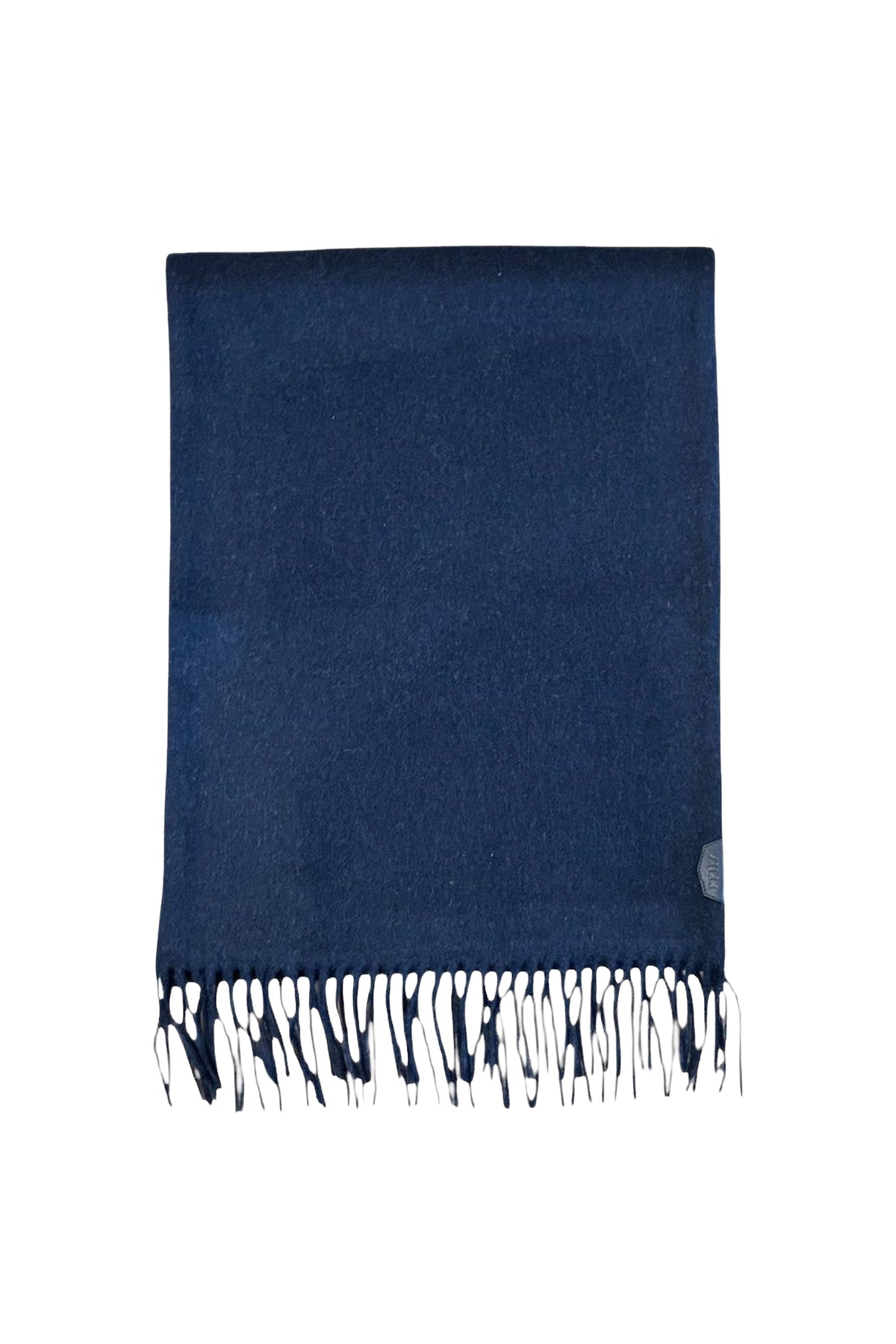 Fringed scarf in a cashmere and silk blend - Periwinkle