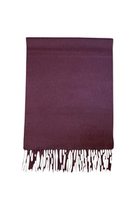 Fringed cashmere scarf - Ruby