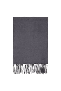 Écharpe à franges en soie et cachemire - Blue Navy