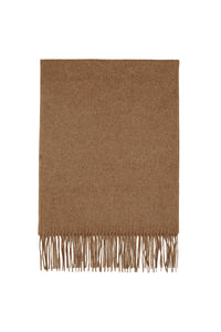 Silk and cashmere fringed scarf - Burnt Tobacco