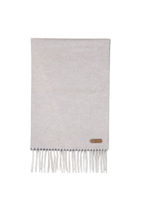 Écharpe à logo en soie et cachemire - Pale Fawn & Soft Grey