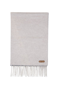Écharpe en soie - Pale Fawn & Soft Grey