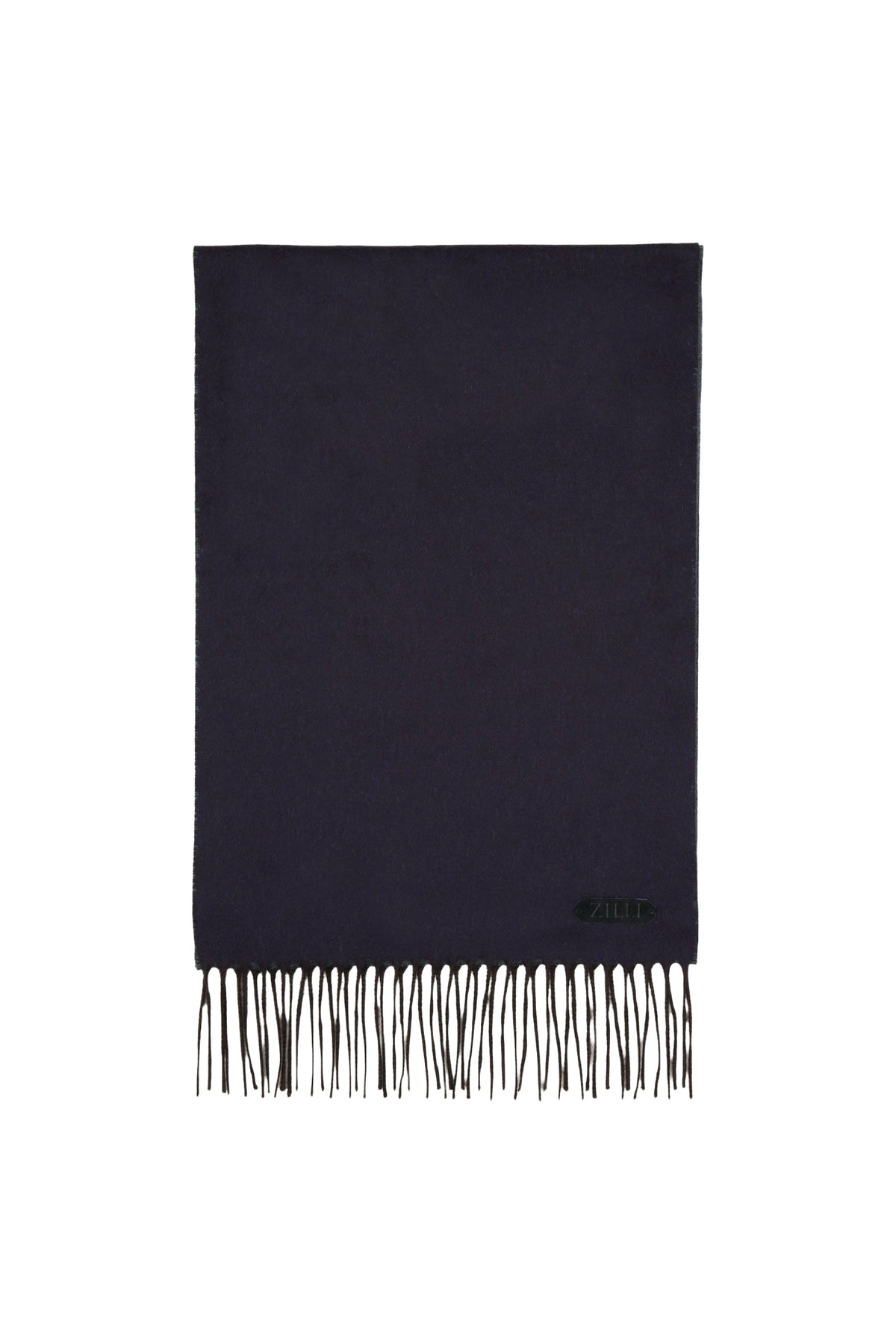 Écharpe à franges bicolore en soie et cachemire - Dark Navy & Dark Green