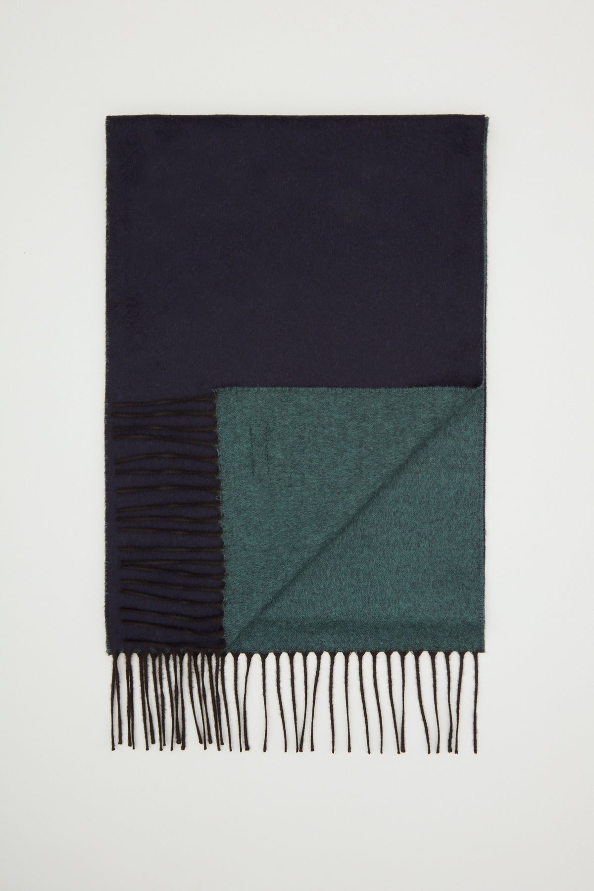 Écharpe en soie - Dark Navy & Dark Green