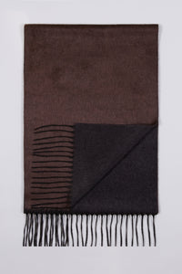 Écharpe en soie - Chocolate & Charcoal