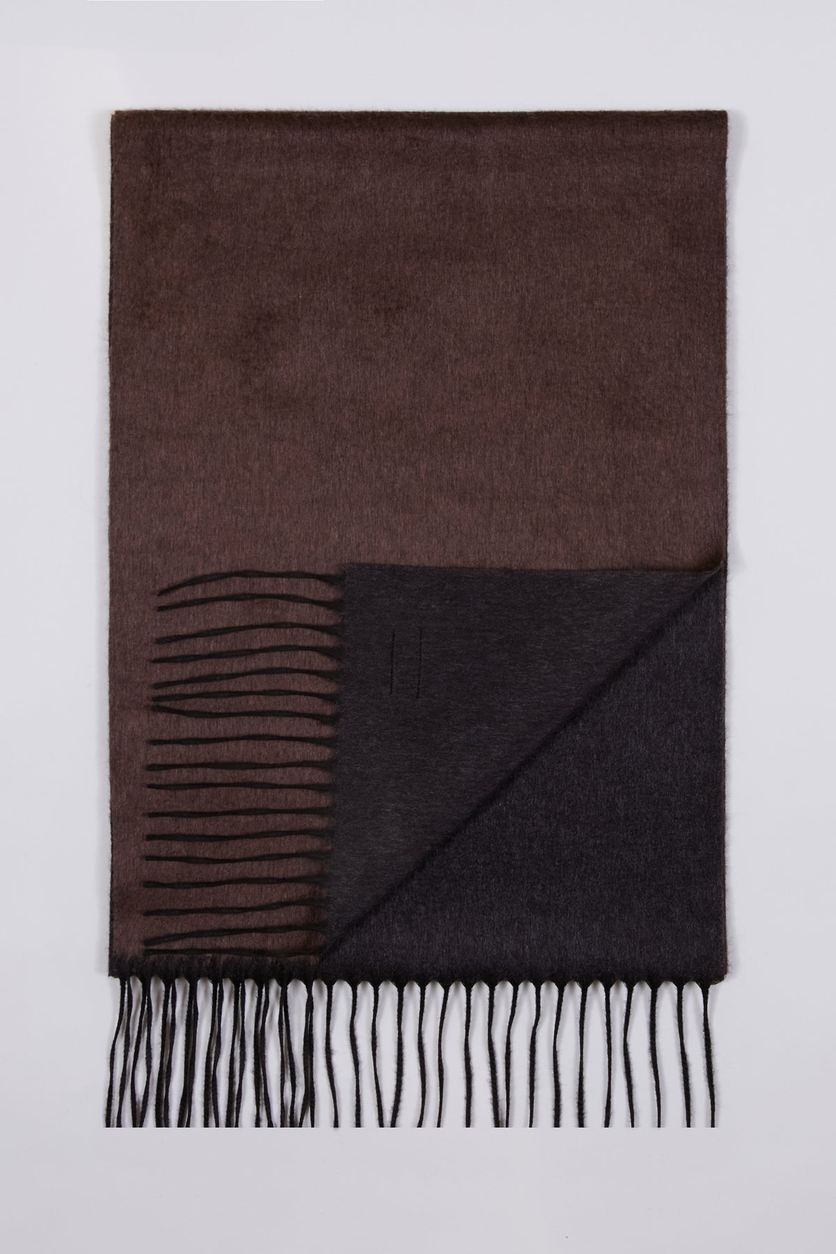 Écharpe en soie - Chocolate & Charcoal