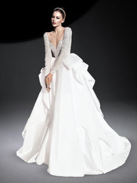 Embellished tulle overskirt - Off White