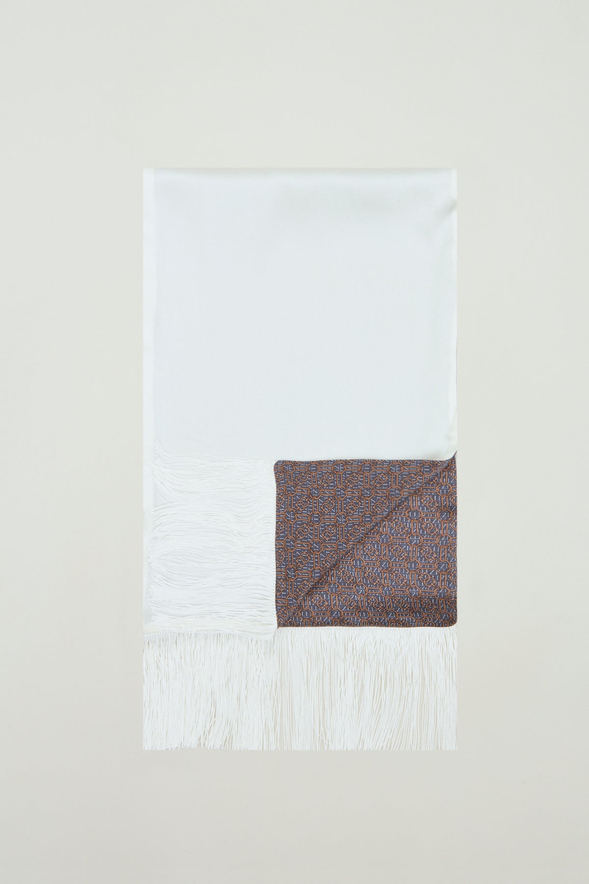 Écharpe en soie - White