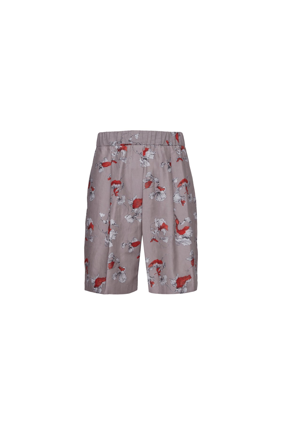 Short de survêtement en lin - PALE CAMEL