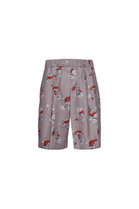 Short de survêtement à motifs en lin - Pale Camel