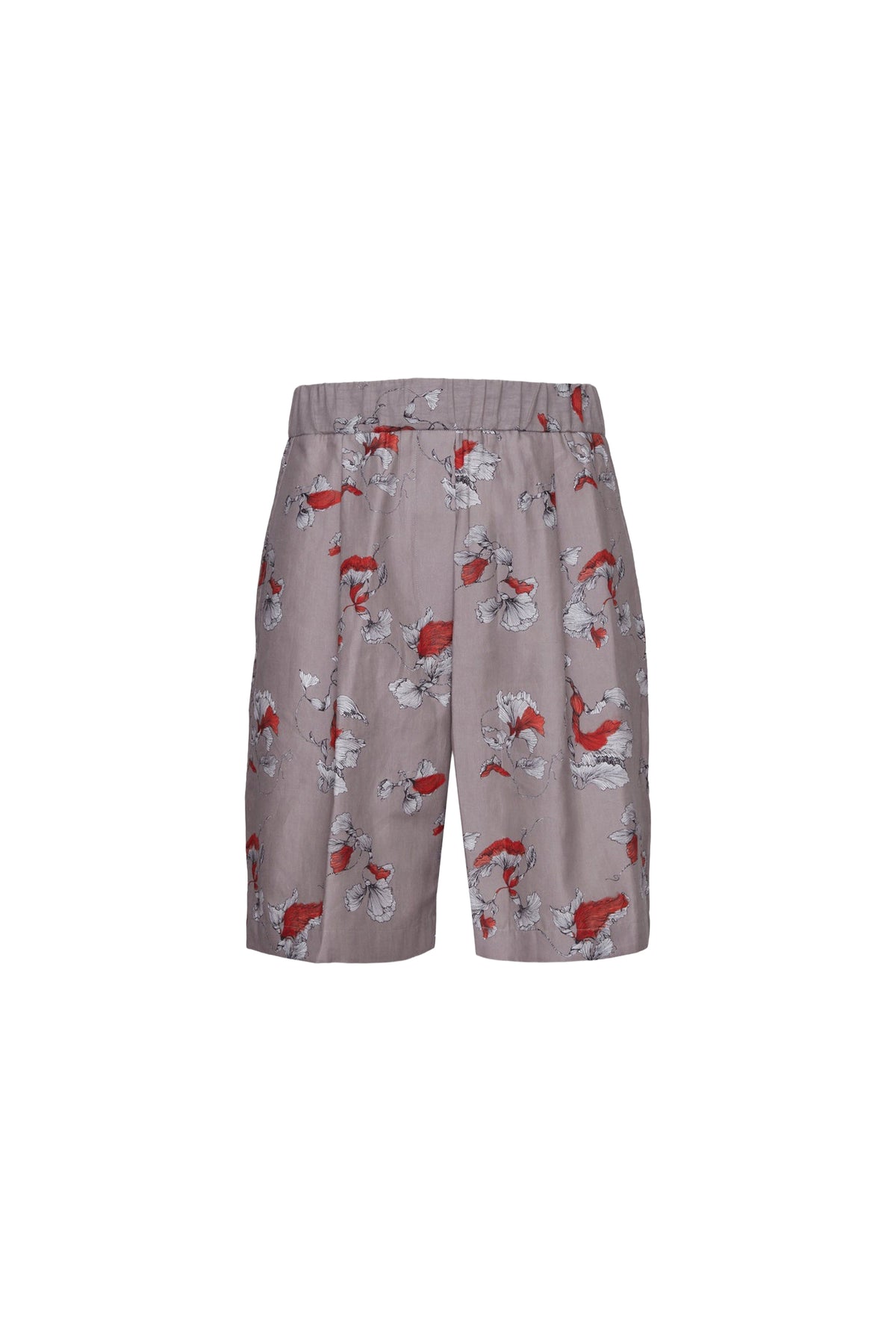 Short de survêtement à motifs en lin - Pale Camel