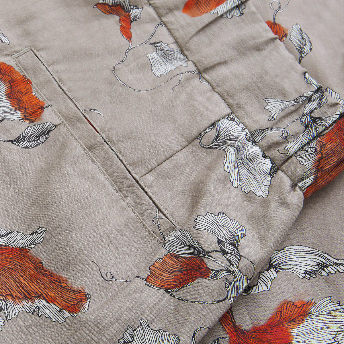Short de survêtement en lin - PALE CAMEL