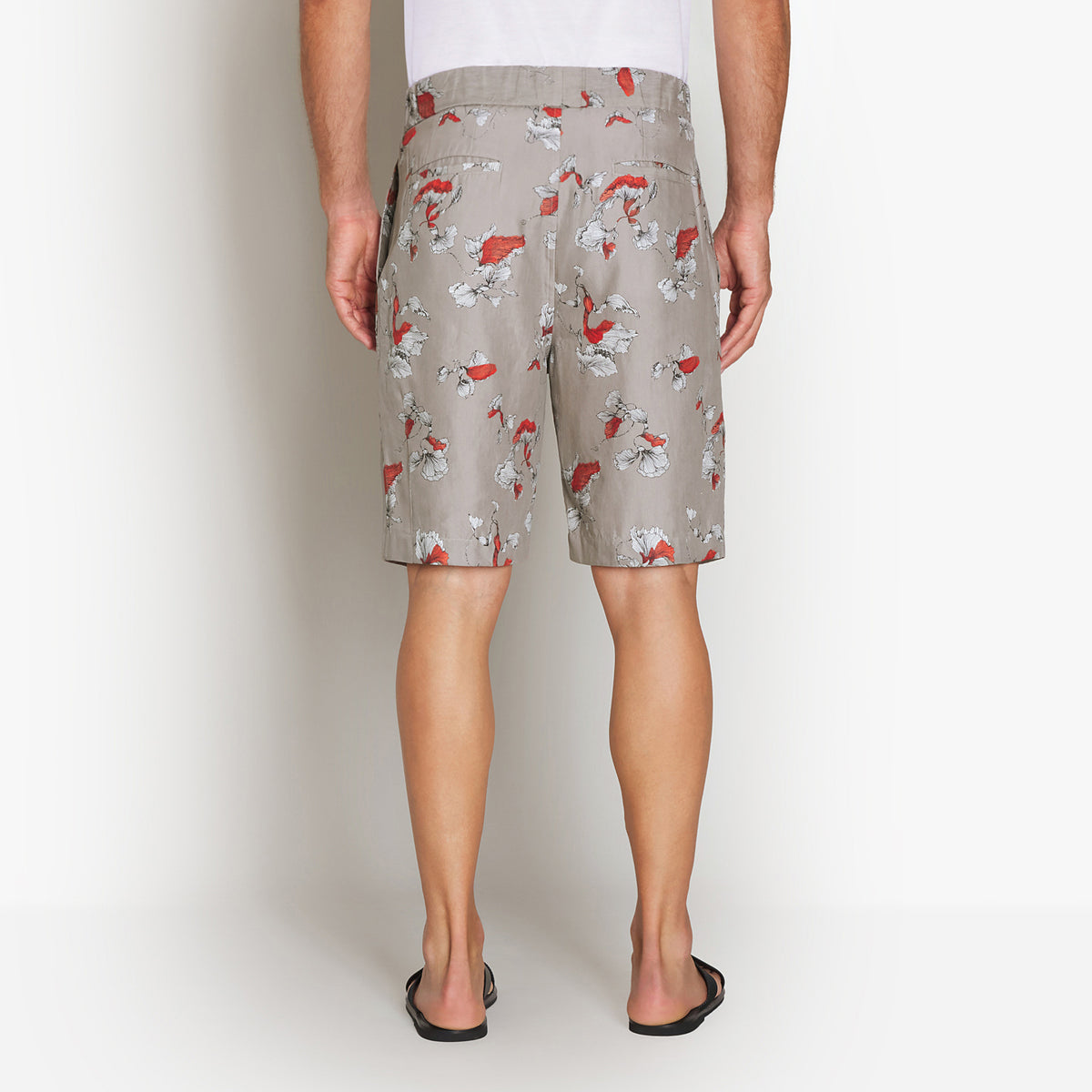 Short de survêtement en lin - PALE CAMEL