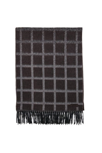 Écharpe à carreaux en cachemire - Chocolate
