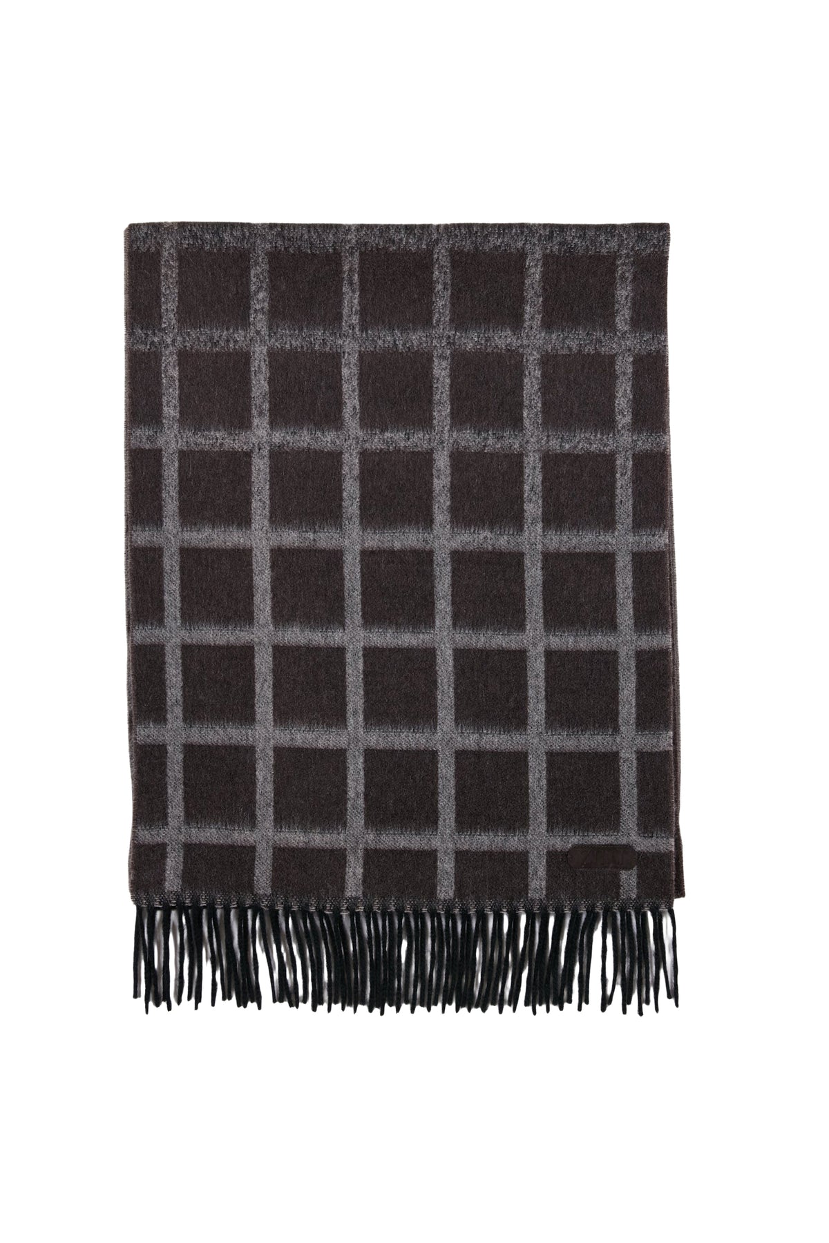 Écharpe à carreaux en cachemire - Chocolate