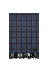 Écharpe à carreaux en cachemire - Smoke Blue