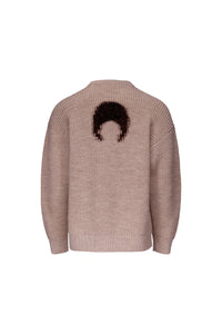 Pull à col rond en laine douce - White