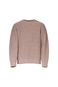 Pull à col rond en laine douce - White
