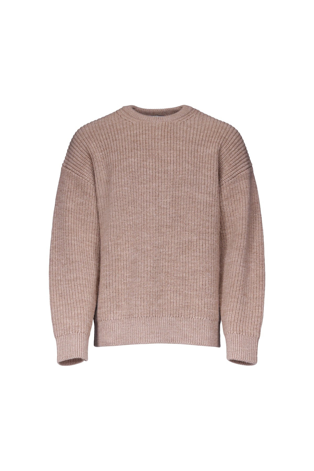 Pull à col rond en laine douce - White