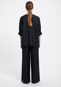 Blouse Stacy en lin - Black