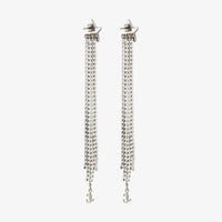 ZNO STOCK 0 / Reco 80 SILVER/CRYSTAL Earrings STAR FRINGE EARRINGS