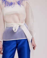 Blouse Stellina en soie - White
