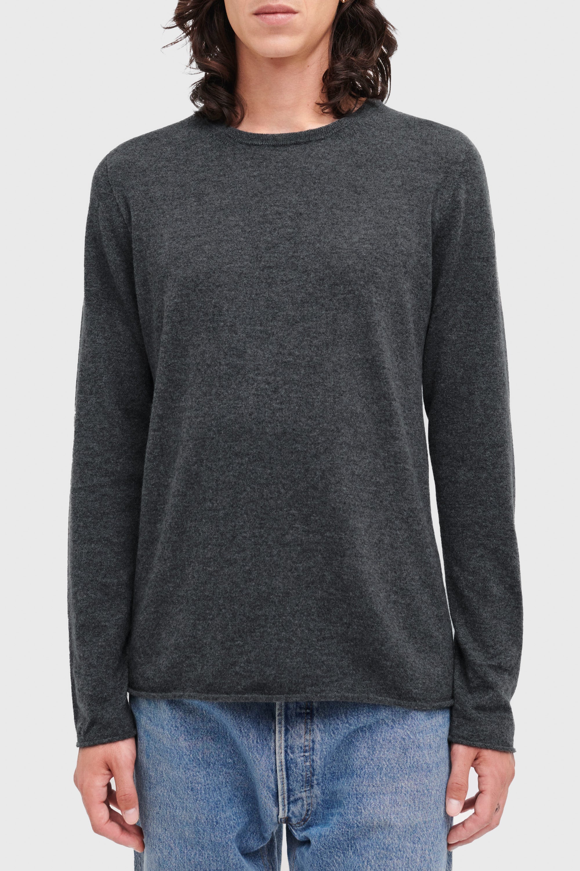 Pull unisexe Stephane en cachemire - Gris Derby