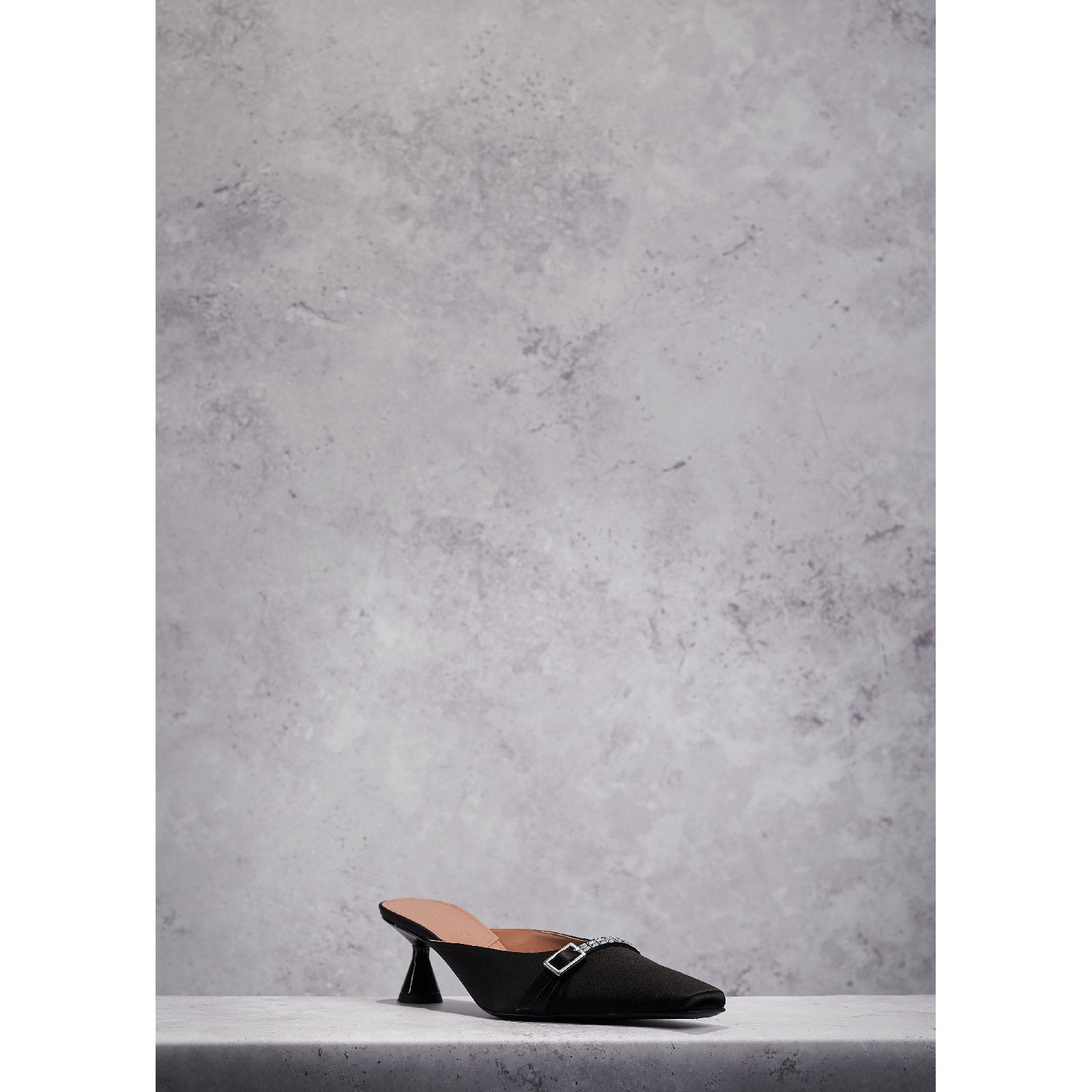 Storm 55 Mules - Black Satin