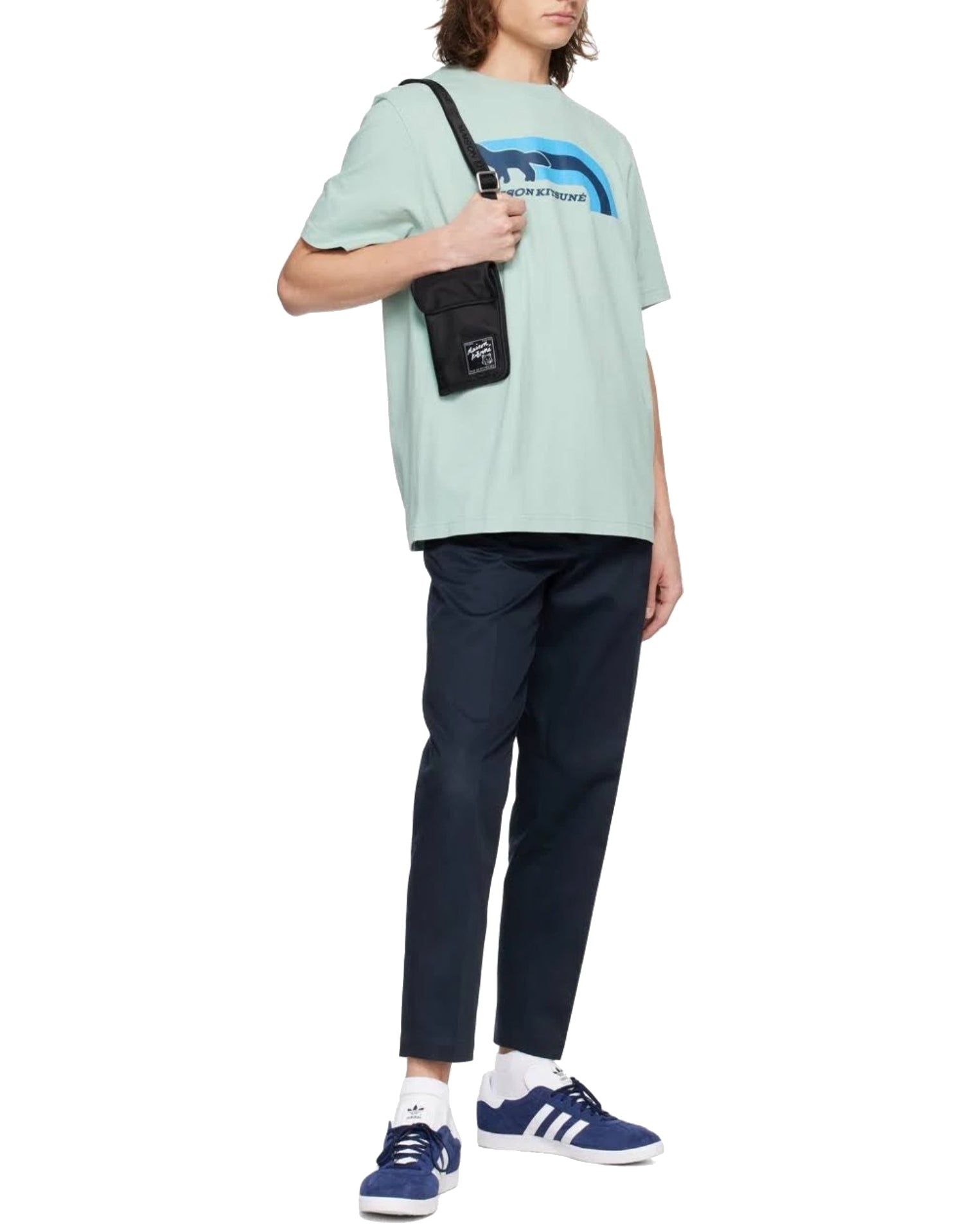 Shoulder bag with badge - Black