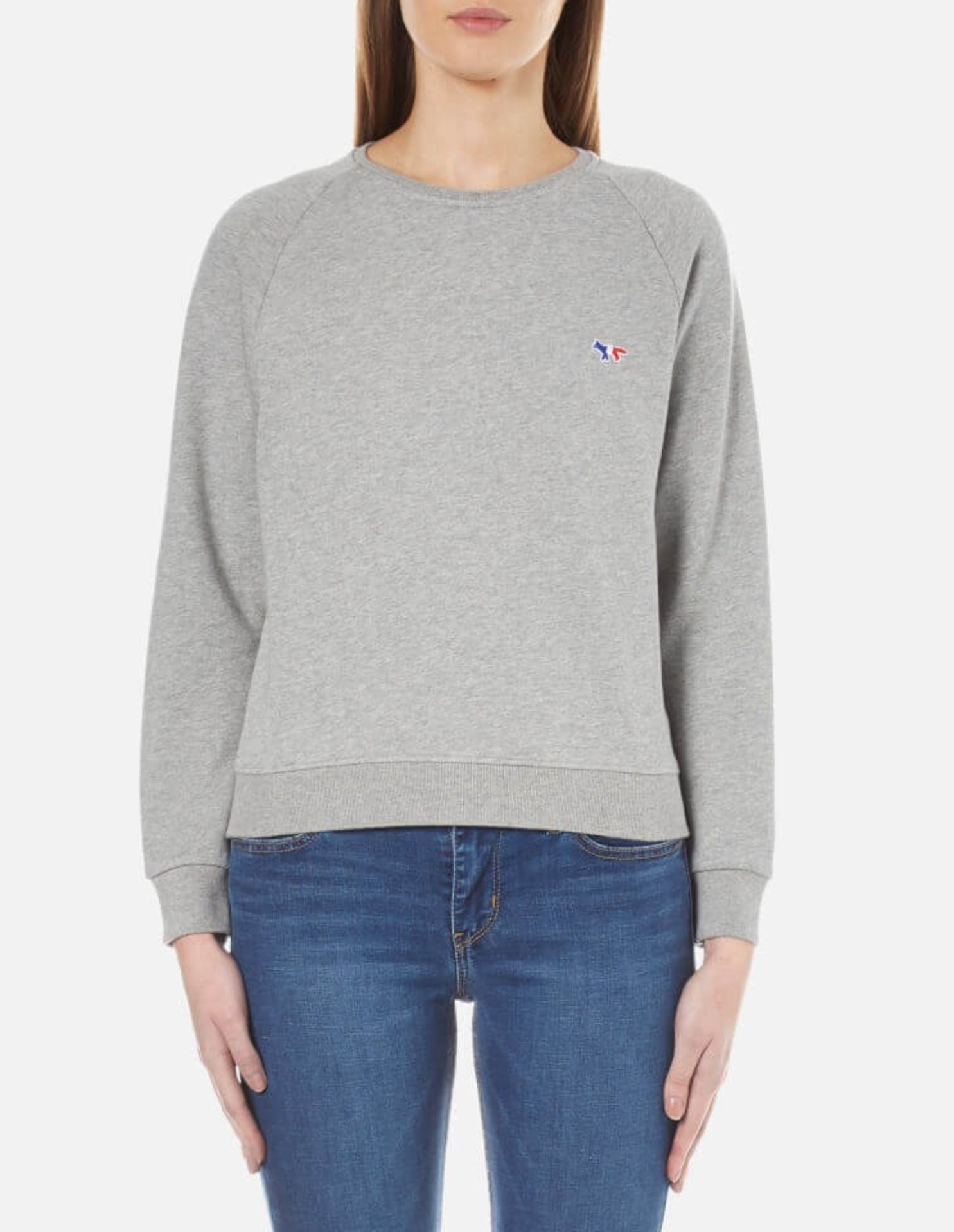 Sweatshirt à col rond et manches longues - Grey Melange