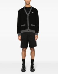 Baby Fox wool cardigan - Black