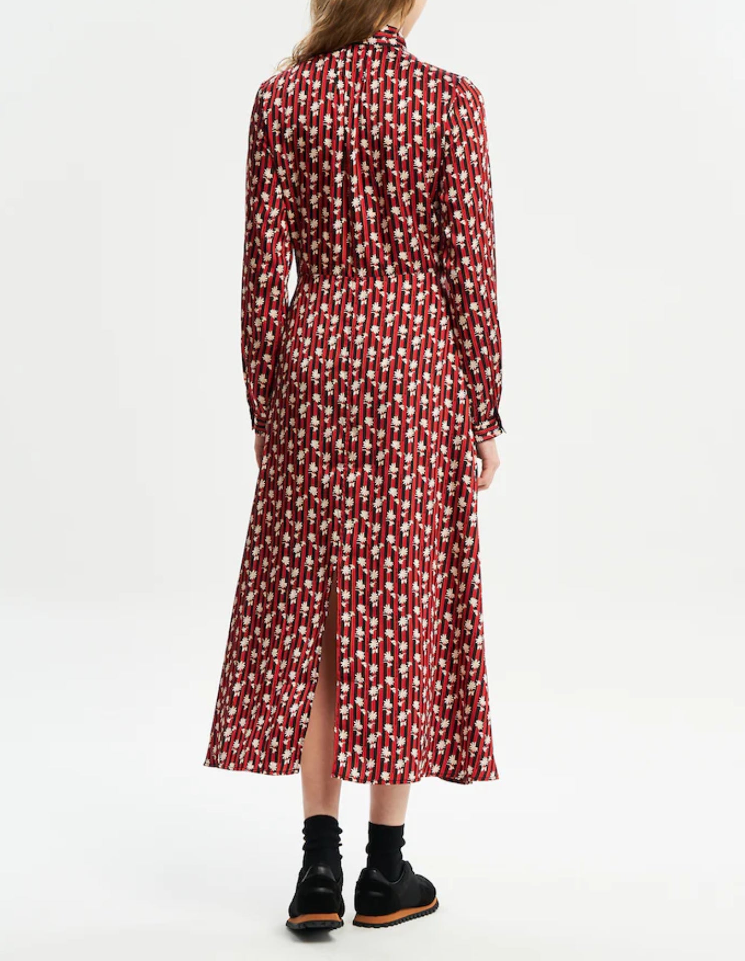 Robe longue à imprimé rayures - Pecan Cherry Floral