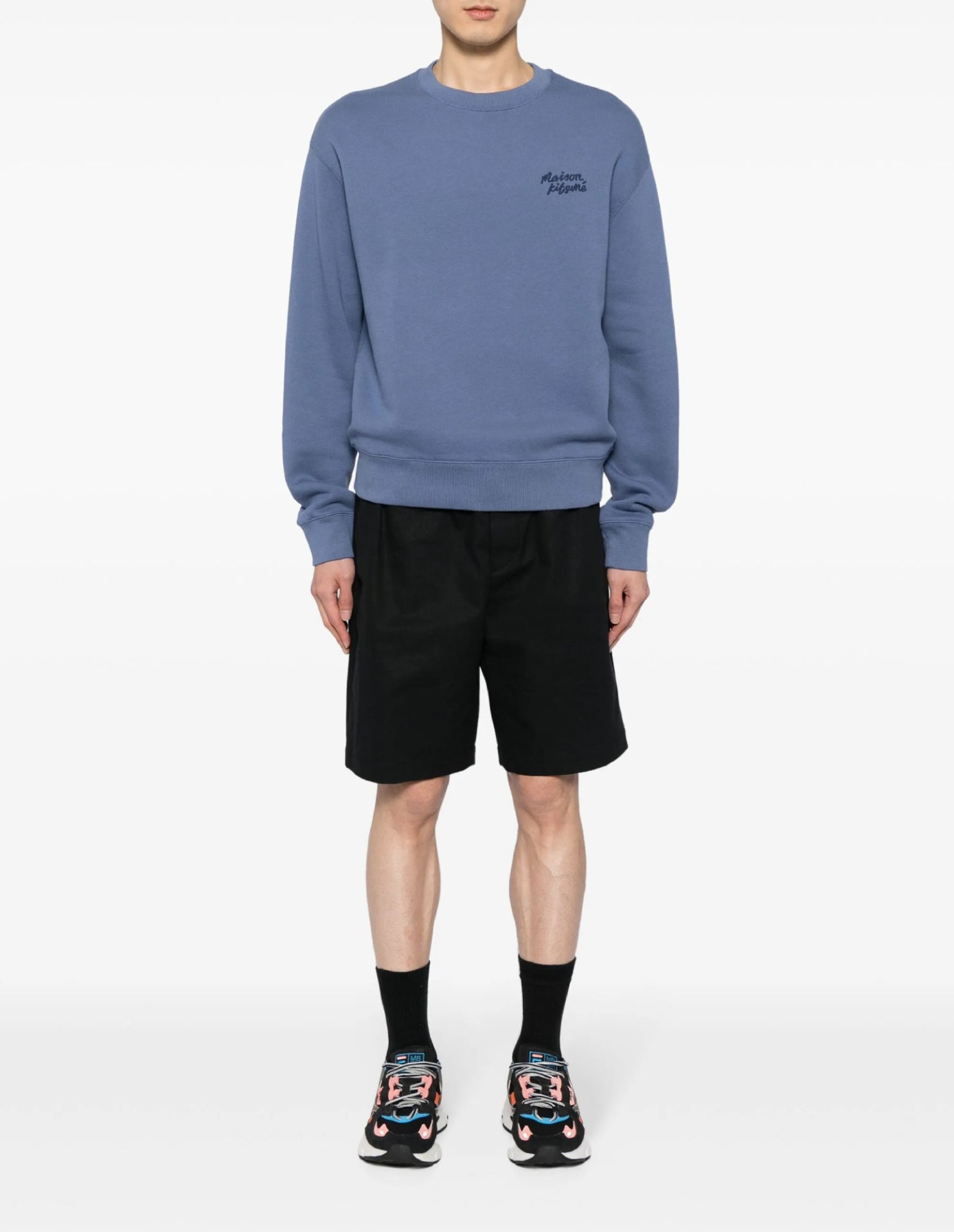 Sweatshirt à manches longues avec broderie - Storm Blue