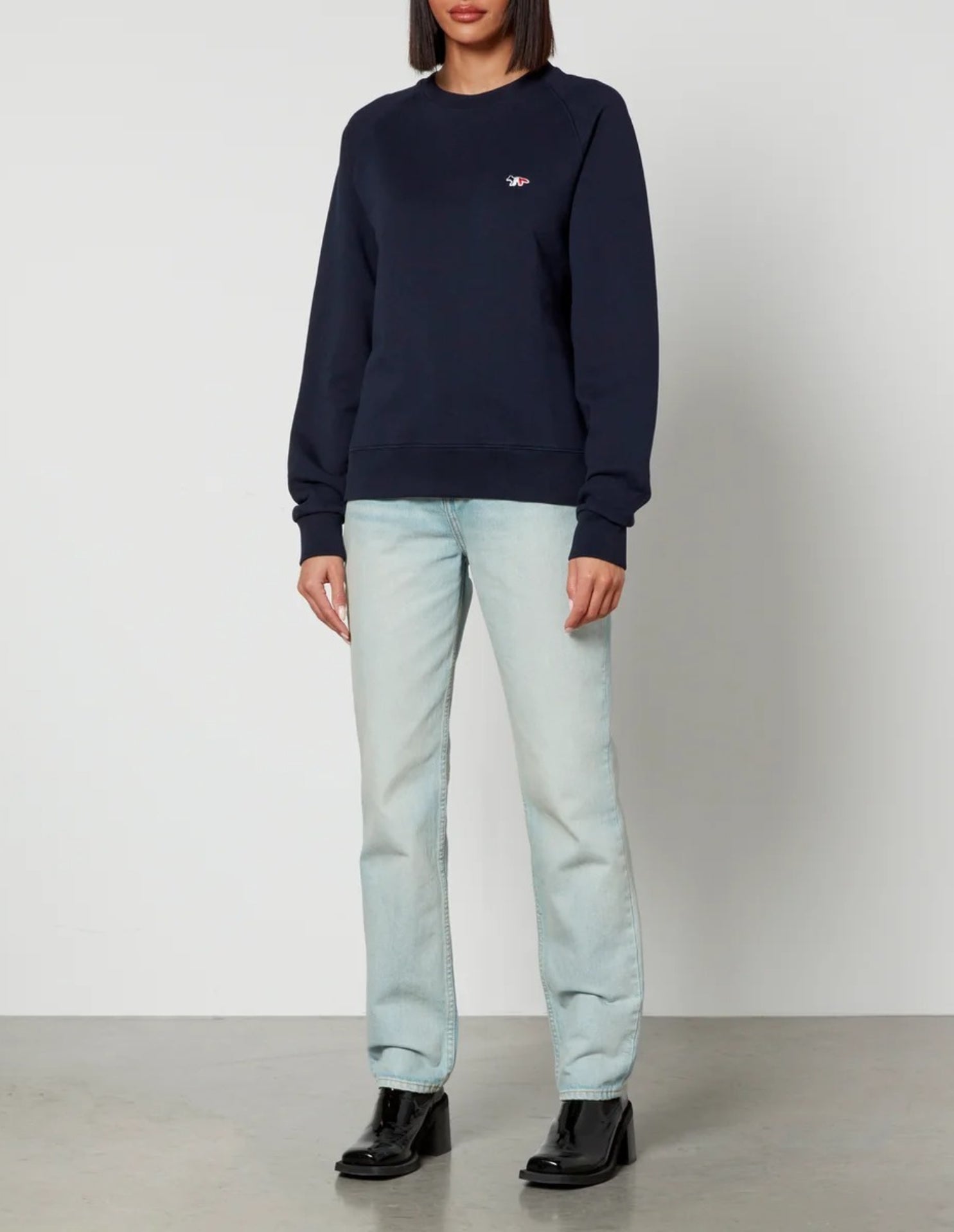 Sweatshirt à col rond et manches longues - Navy