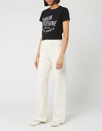 Pantalon droit en denim - Ecru